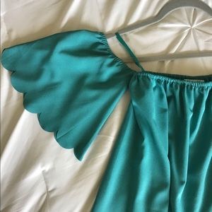 Off the shoulder scalloped dress